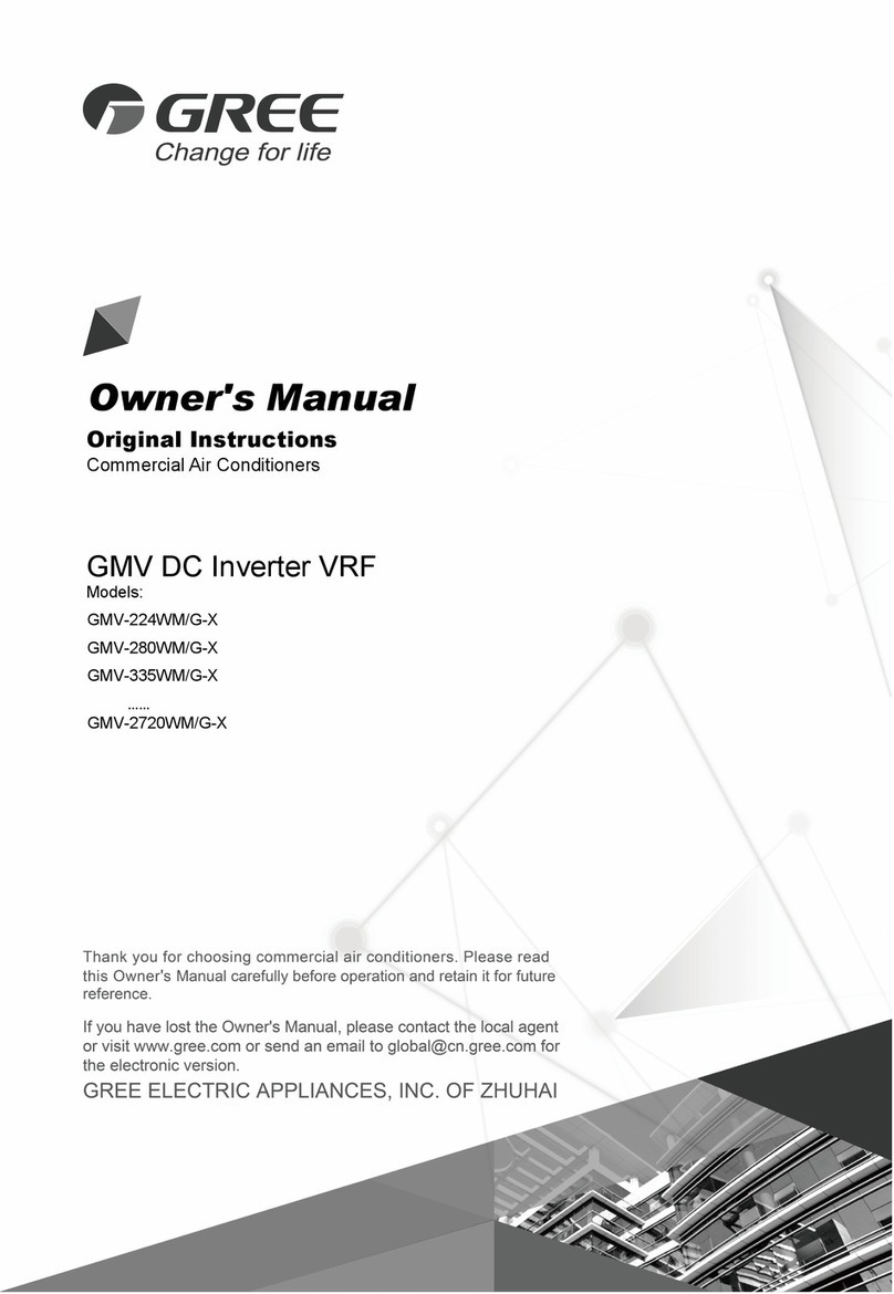 Gree GMV-224WM/G-X owner's manual
