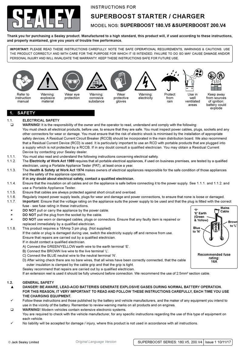 Sealey SUPERBOOST 180.V5 User manual