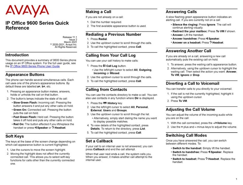 Avaya IP Office 9600 Series User manual