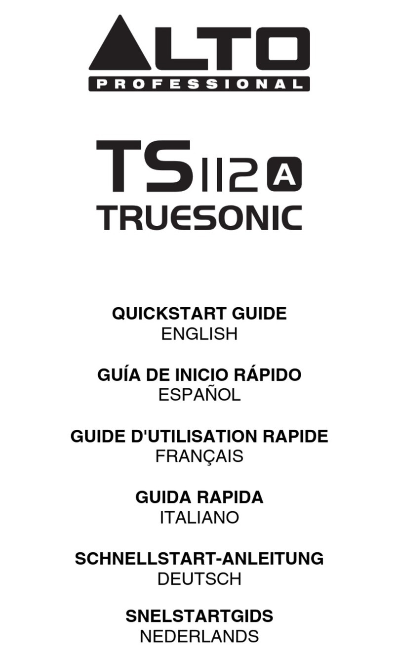 Alto Professional TRUESONIC TS112A quick start guide