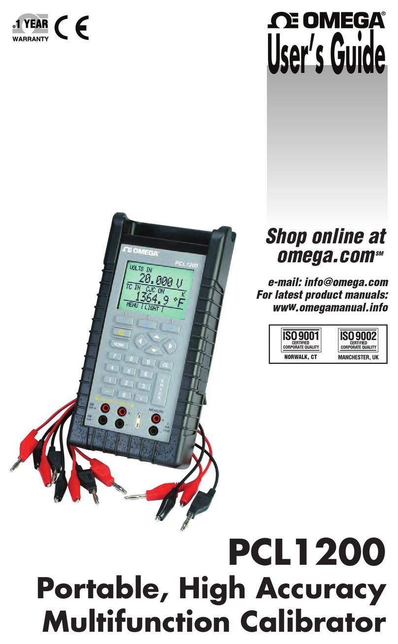 Omega PCL1200 User manual