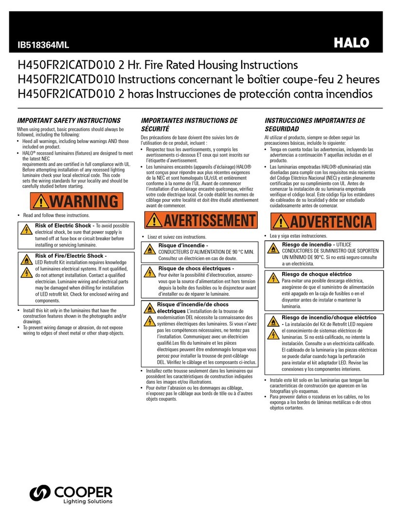 Cooper Lighting Solutions HALO H450FR2ICATD010 instructions