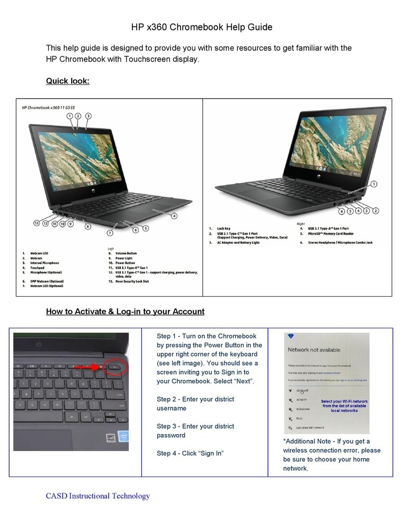 HP Chromebook x360 11 G3 EE Reference guide HP Chromebook x360 11 G3 EE Reference guide