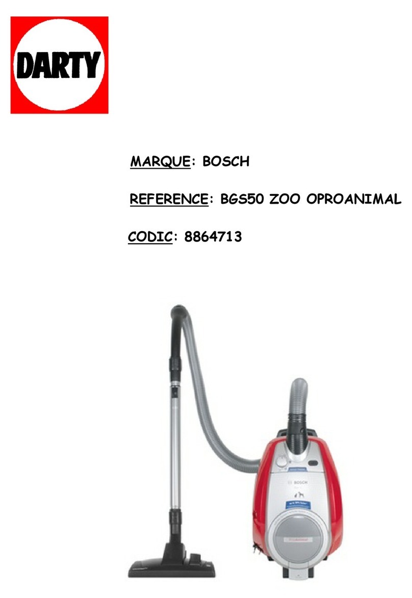Bosch Relaxx'x BGS50 User manual
