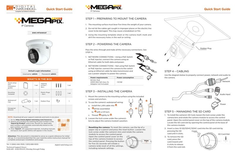 Digital Watchdog MEGAPIX DWC-MT94WiAT User manual