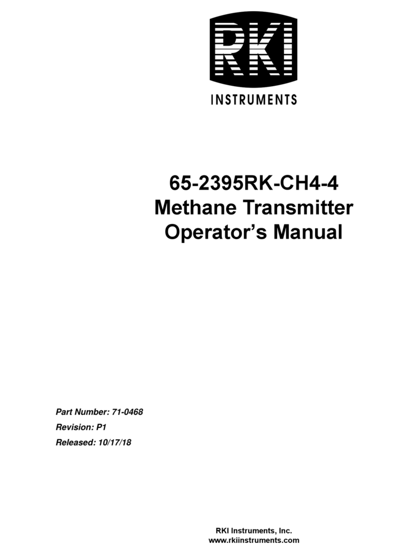 RKI Instruments 65-2395RK-CH4-4 User manual