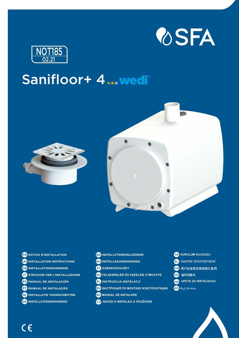 SFA Sanifloor+ 4 wedi installation instructions