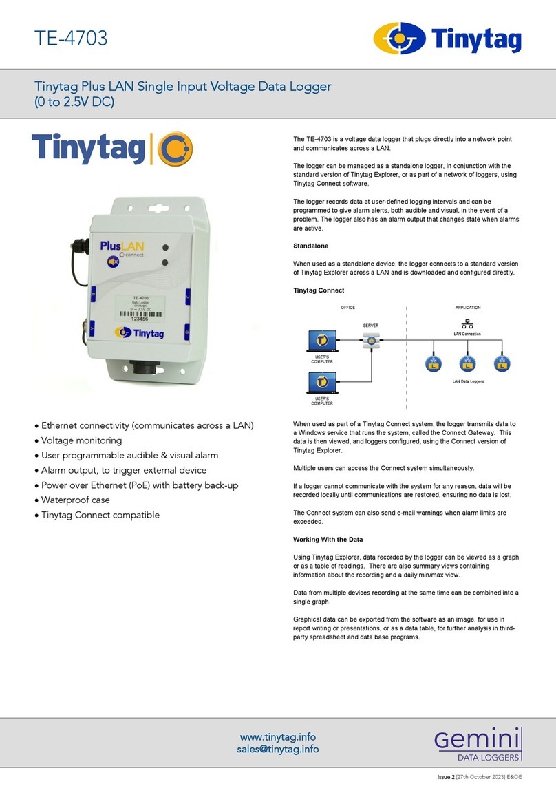 Gemini Tinytag TE-4703 manual