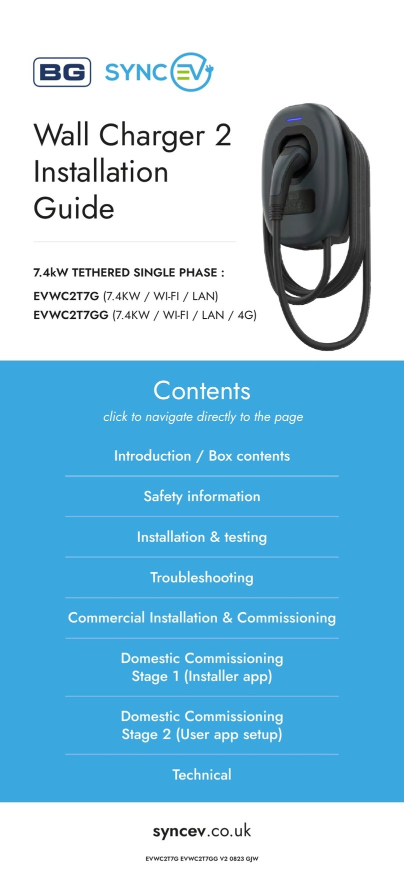 SyncEV BG EVWC2T7G installation guide