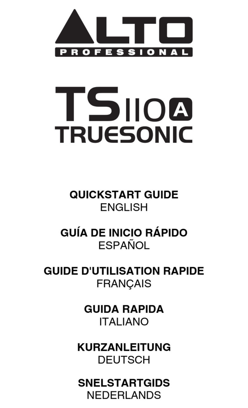 Alto Professional TRUESONIC TS110A quick start guide