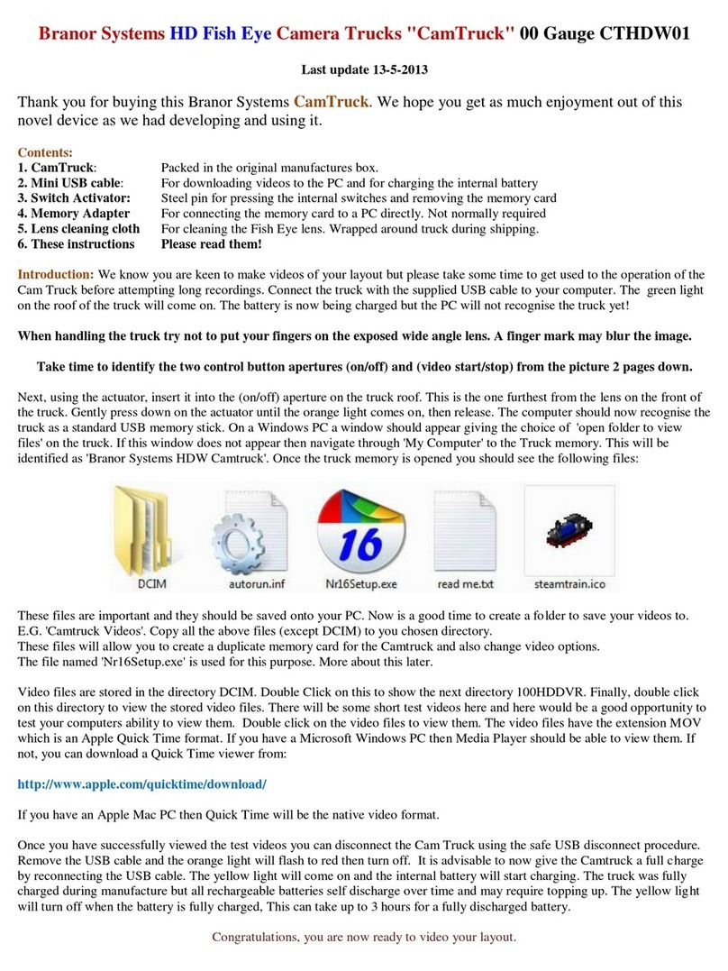 Branor Systems CamTruck CTHDW01 instructions