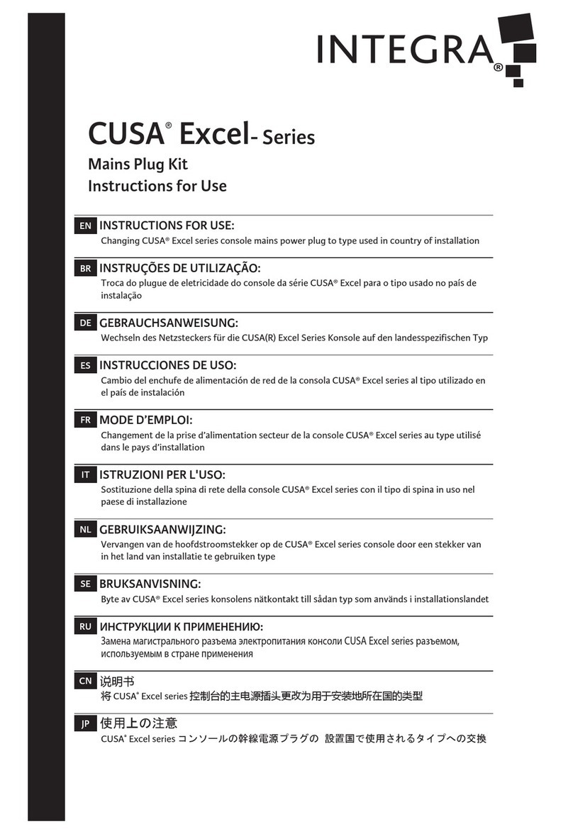 Integra CUSA Excel Series Instructions for use Integra CUSA Excel Series Instructions for use