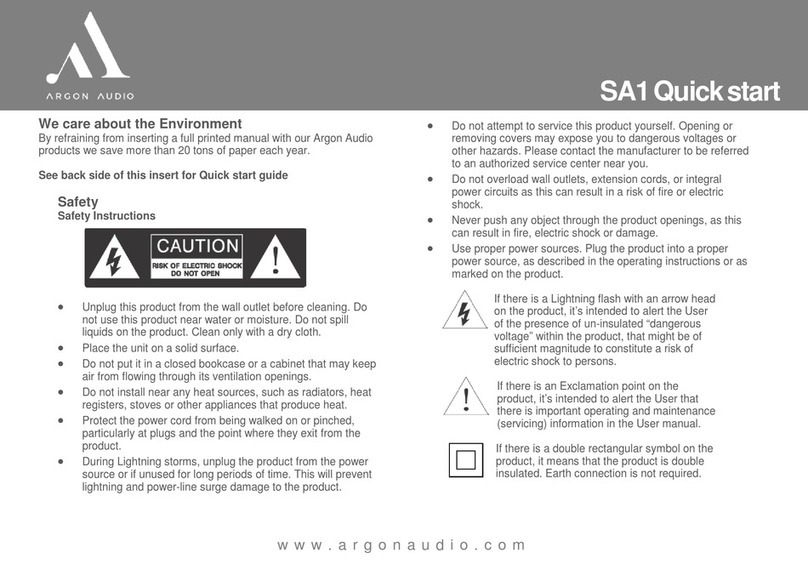 argon audio SA1 User manual