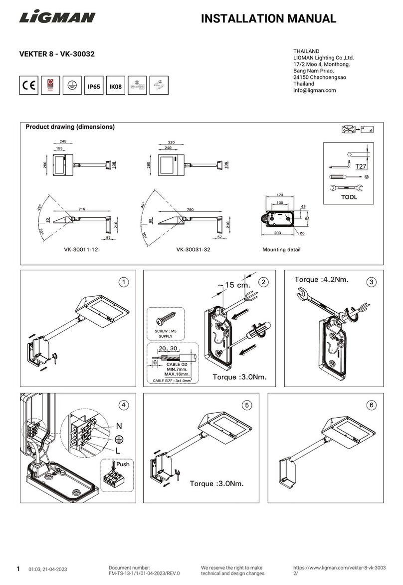 LIGMAN VEKTER 8 installation manual