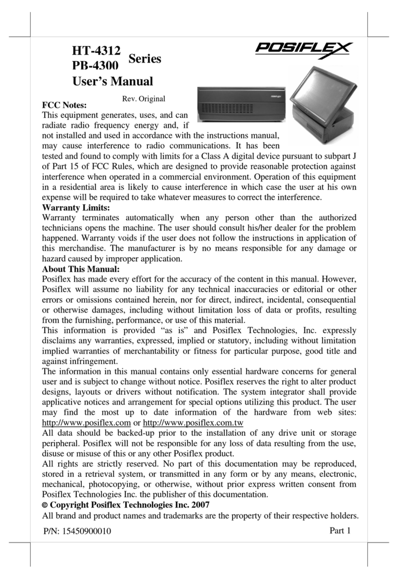 POSIFLEX HT-4312 Series User manual