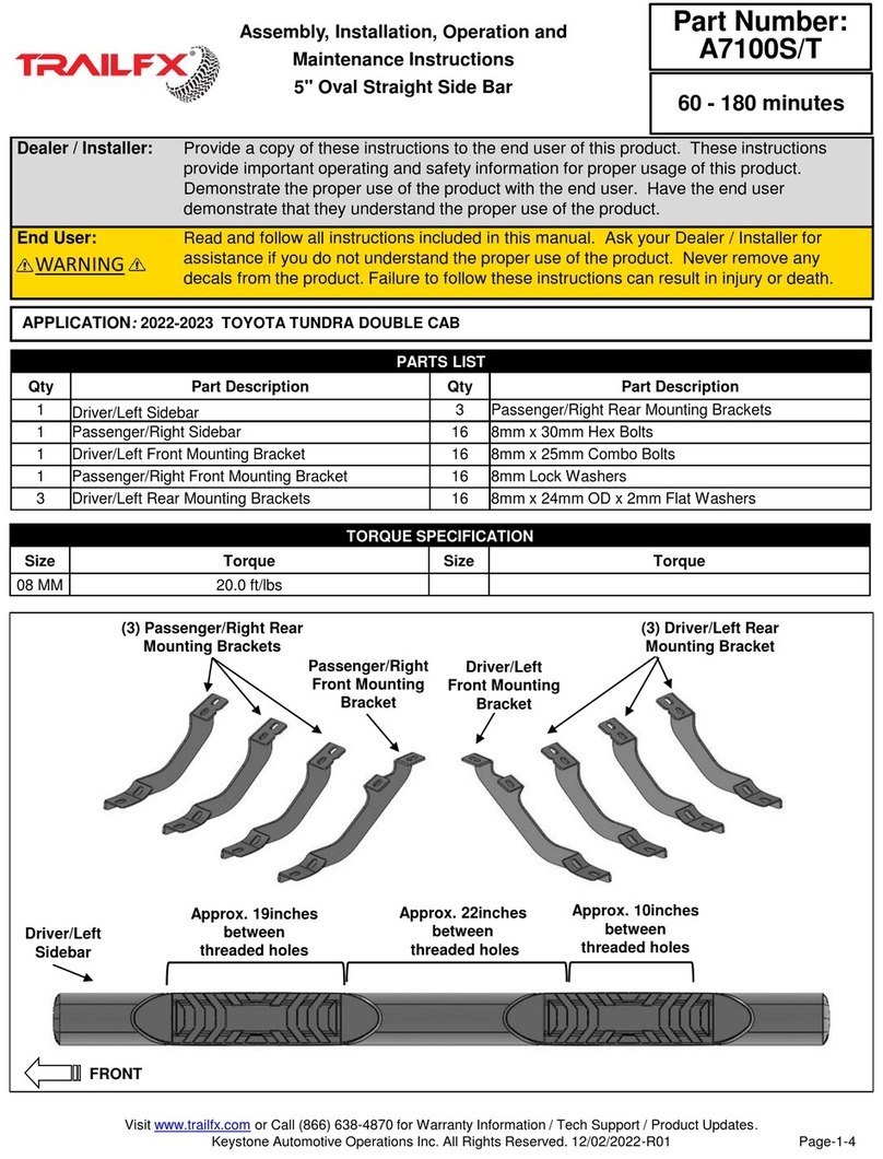TrailFX A7100S/T User manual TrailFX A7100S/T User manual
