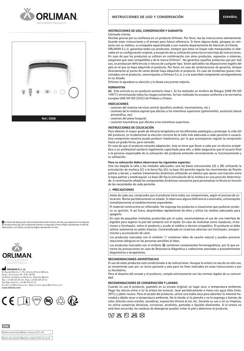 Orliman DS06 Operation instructions