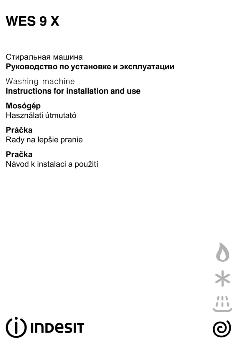 Indesit WES 9 X User manual