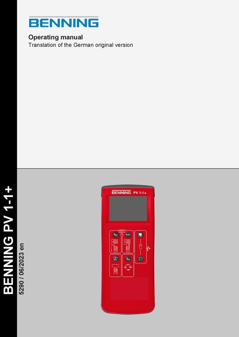 Benning PV 1-1+ operating manual
