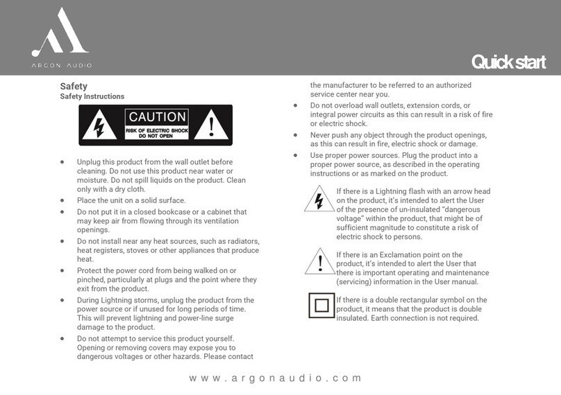 argon audio BASS 10 User manual argon audio BASS 10 User manual