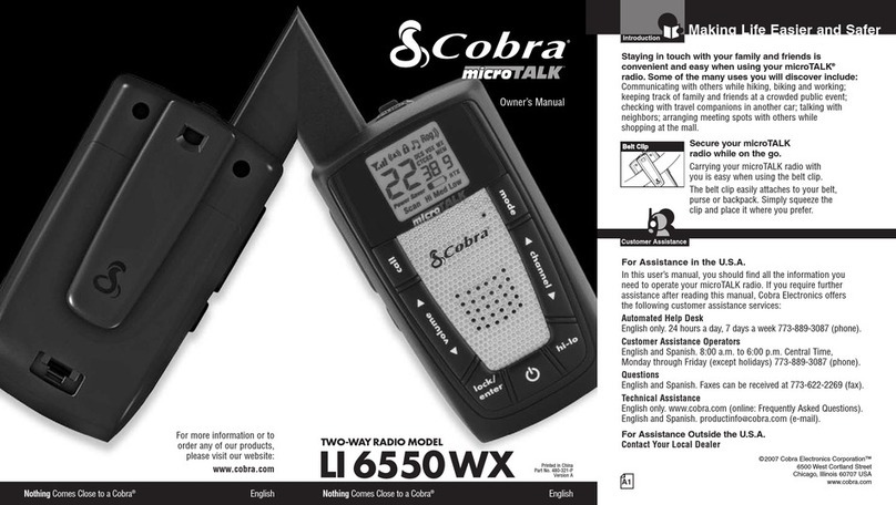 Cobra microTALK LI 6550 WX User manual