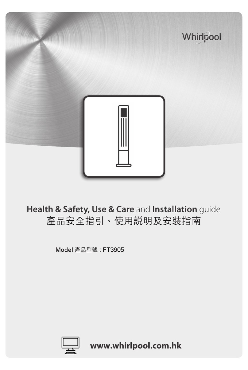 Whirlpool FT3905 installation guide
