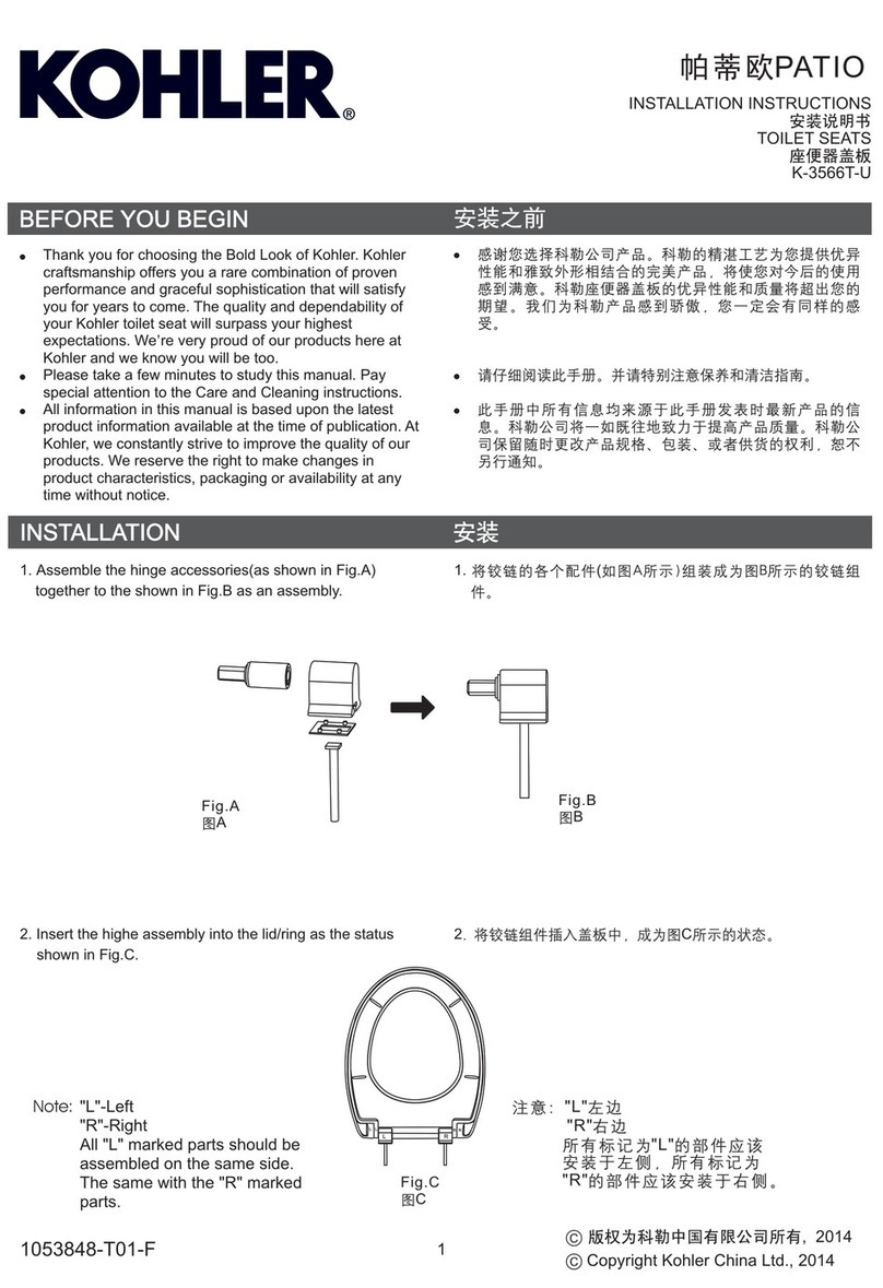 Kohler K-3566T-U User manual