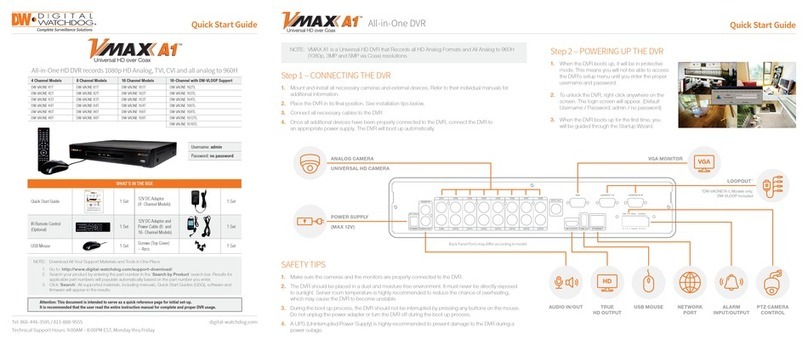 DW VMAX A1 DW-VAONE 41T User manual