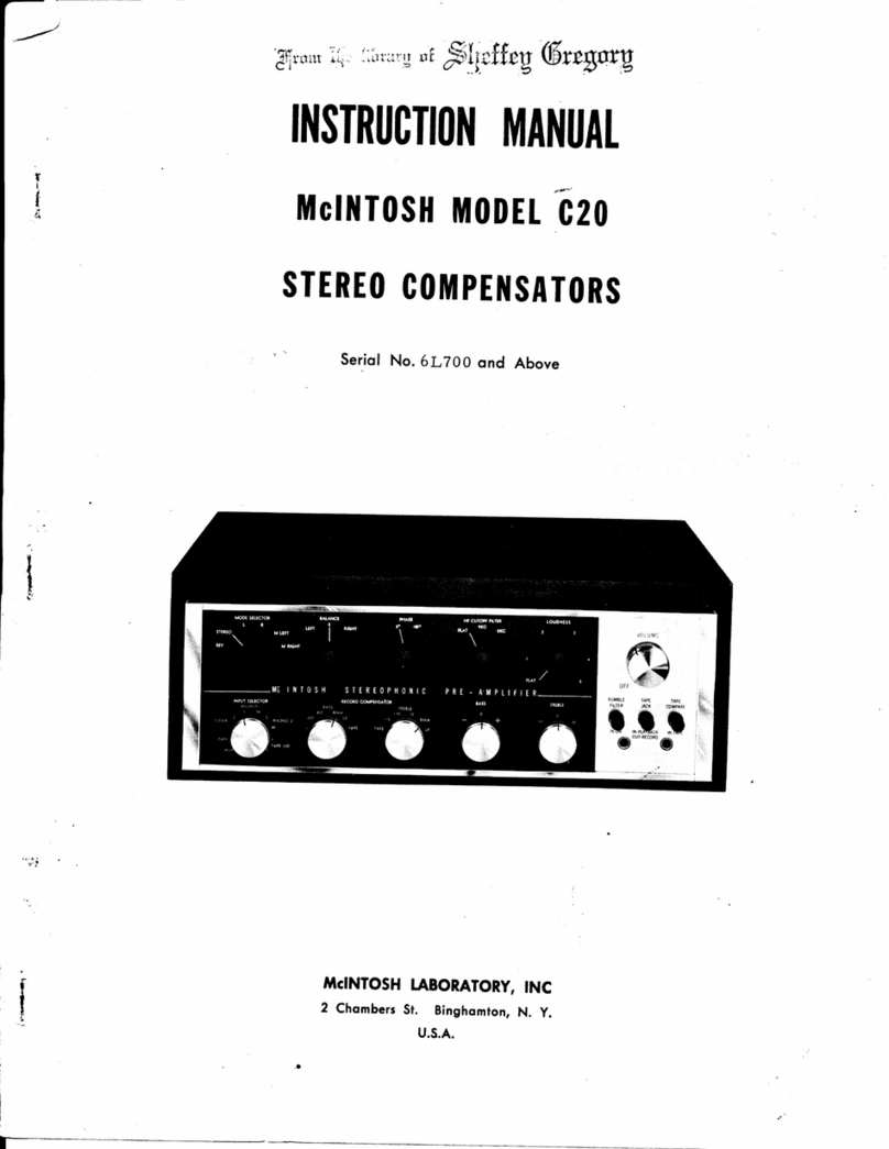 McIntosh C20 - User manual