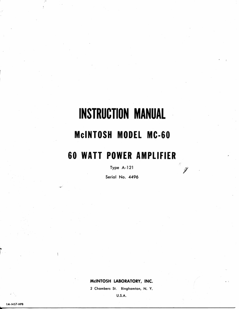 McIntosh MC-60 User manual