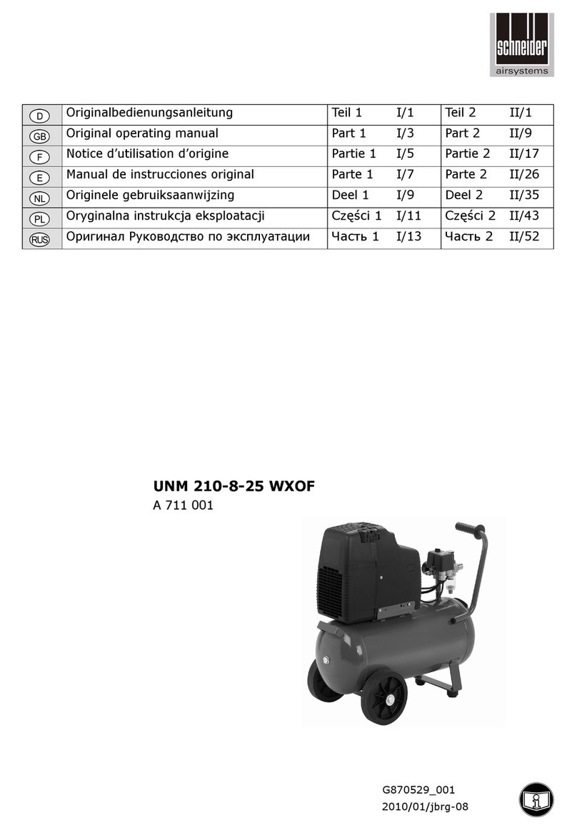 Schneider Airsystems UNM 210-8-25 WXOF User manual Schneider Airsystems UNM 210-8-25 WXOF User manual