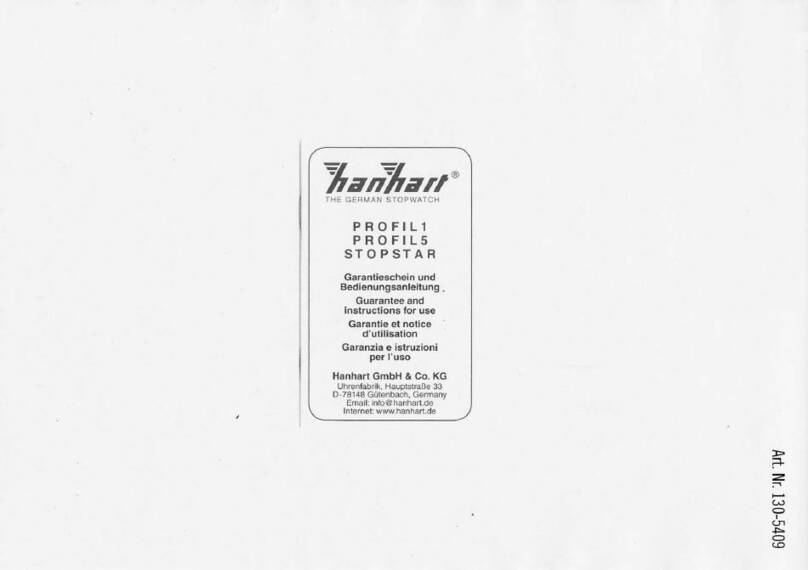 Hanhart PROFIL1 Instructions for use