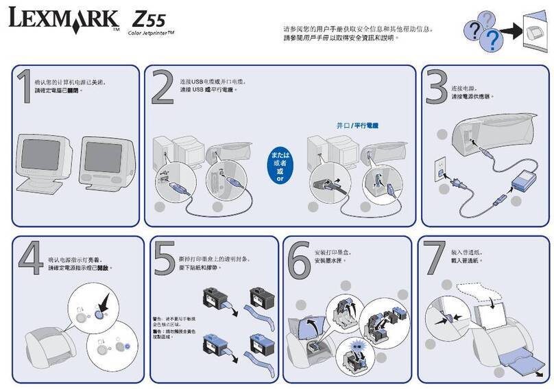 Lexmark Color Jetprinter Z55 User manual