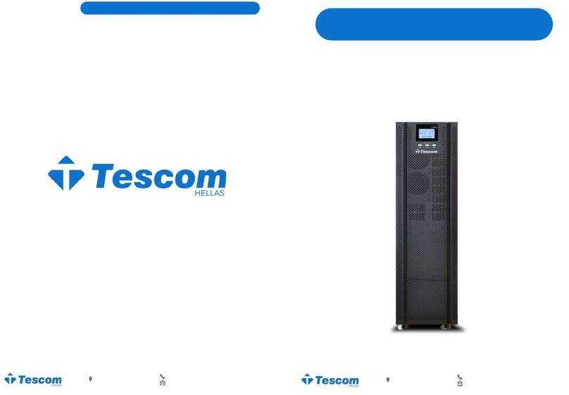 Tescom TEOS 200E PRO 10-20kVA User manual