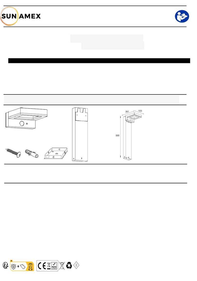 SUN AMEX BORNE SQUARE Instructions for use