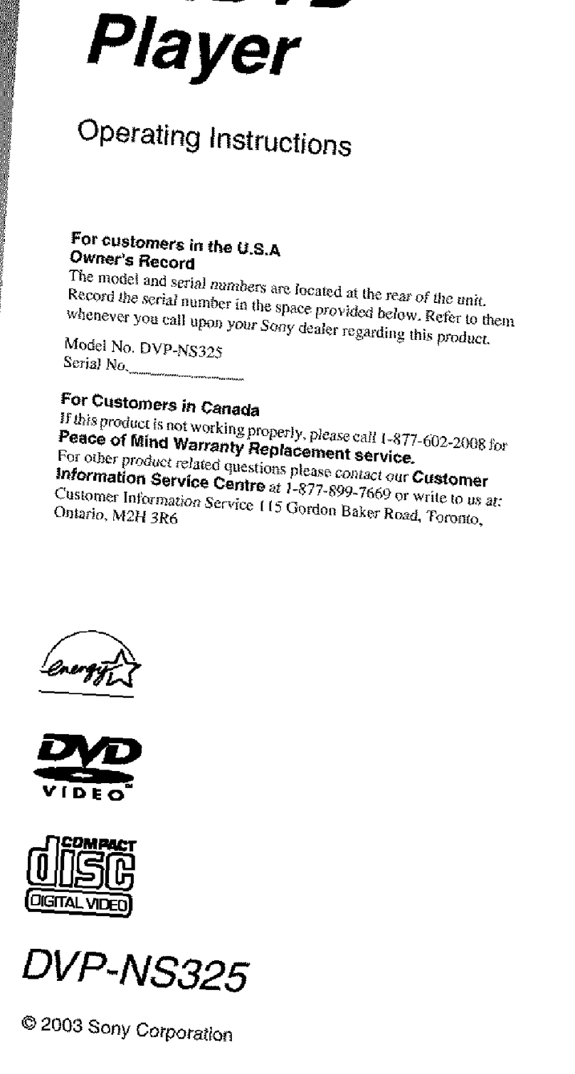 Sony DVP-NS325 User manual