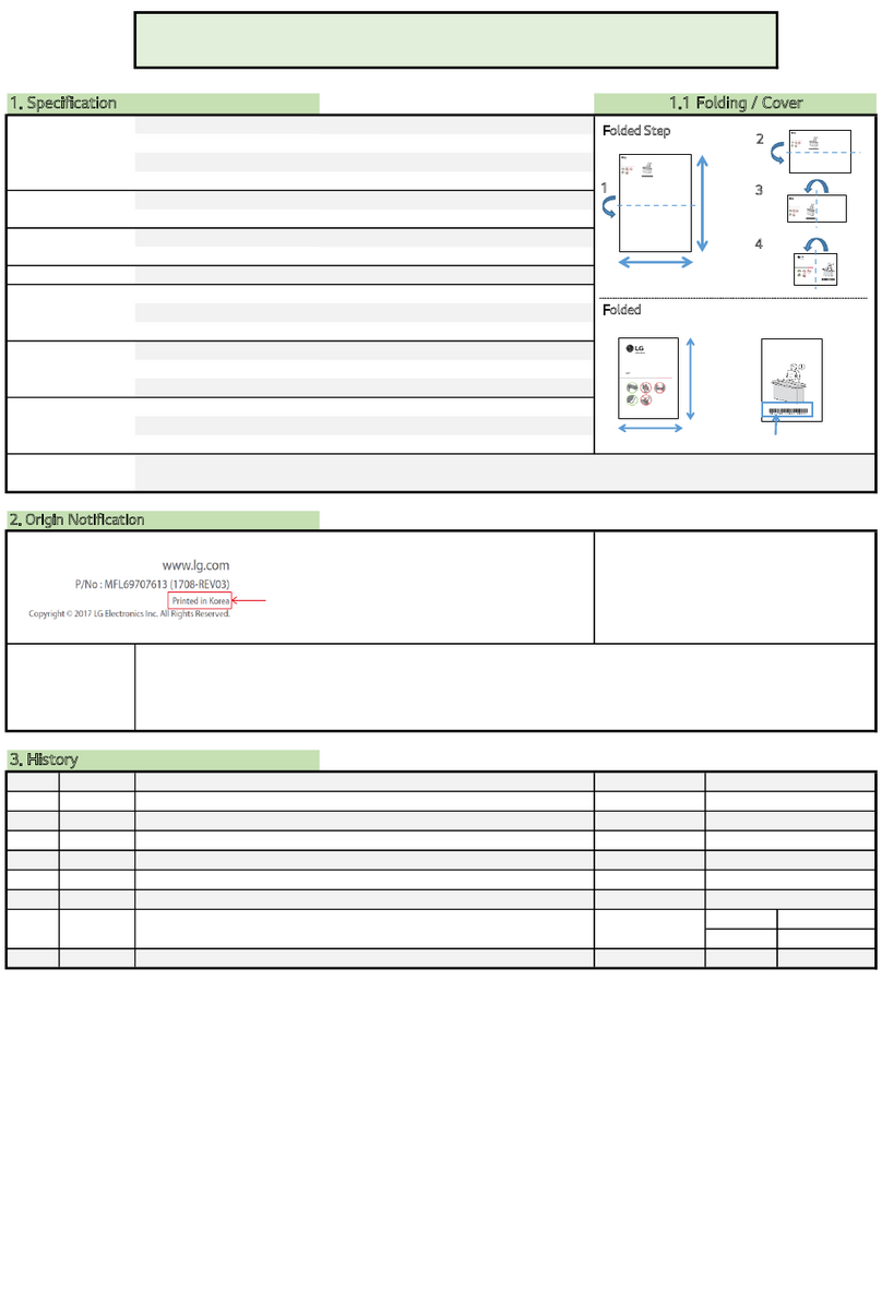 LG LX1 Series User manual