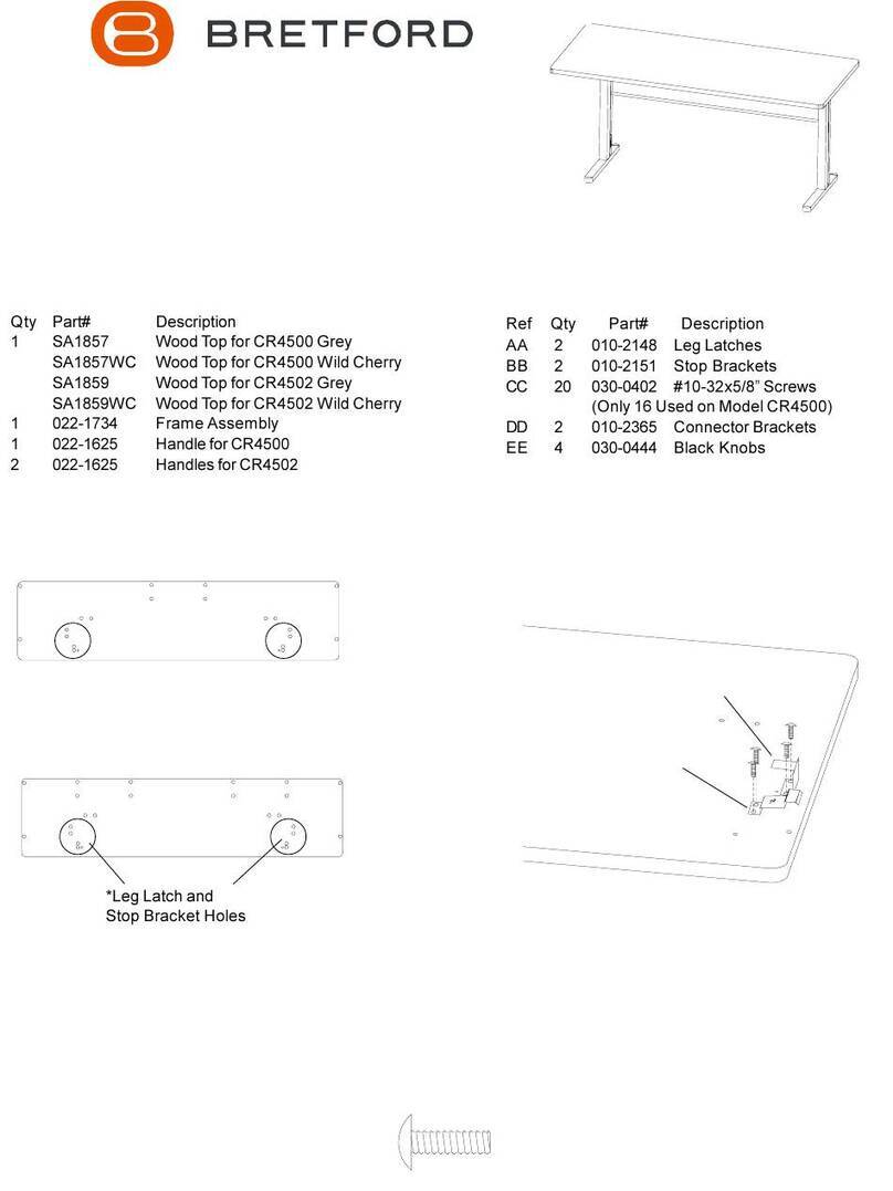 Bretford CR4500 User manual Bretford CR4500 User manual