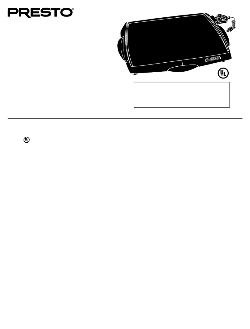 Presto Tilt'nDrainBig Griddle 07046 User manual