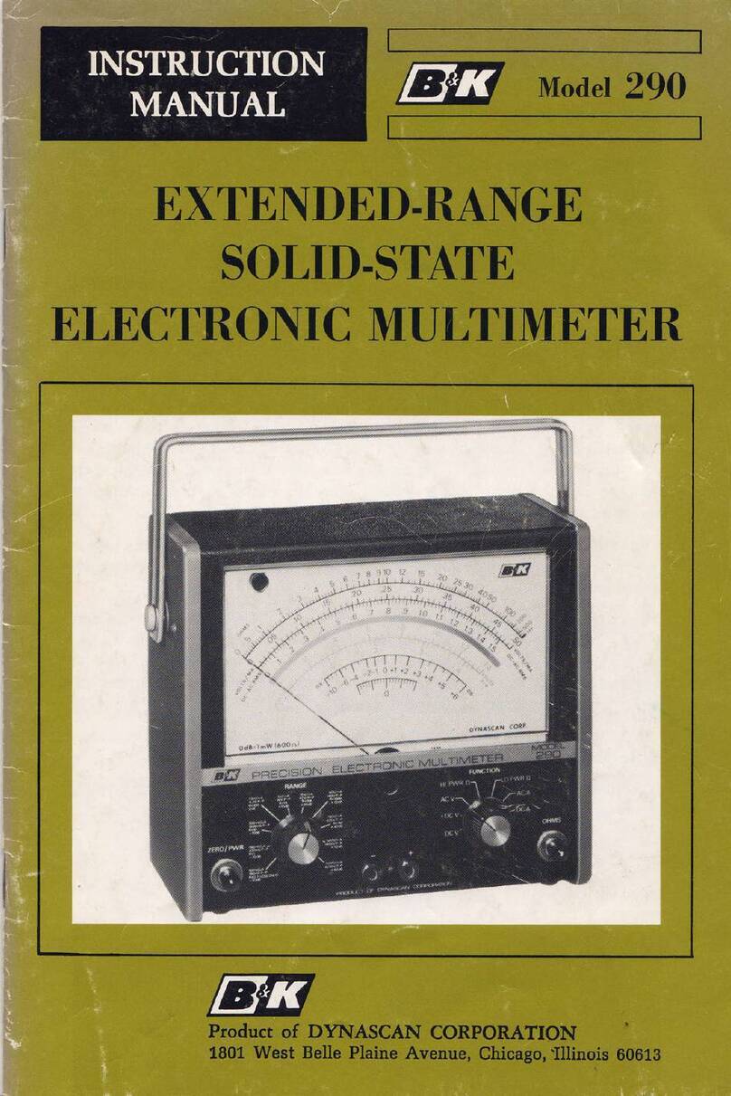 Dynascan B&K 290 User manual