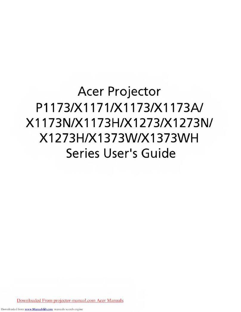 Acer PI 173 Series User manual Acer PI 173 Series User manual