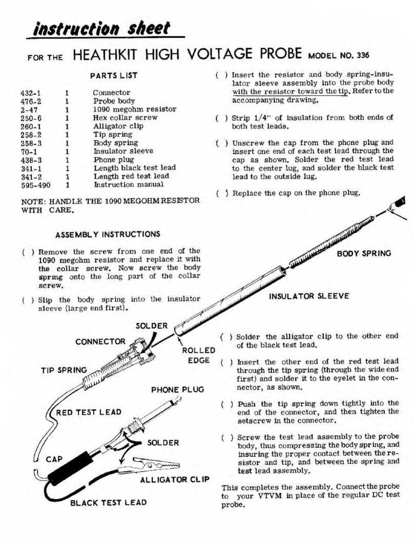 Heath Company 336 instruction sheet