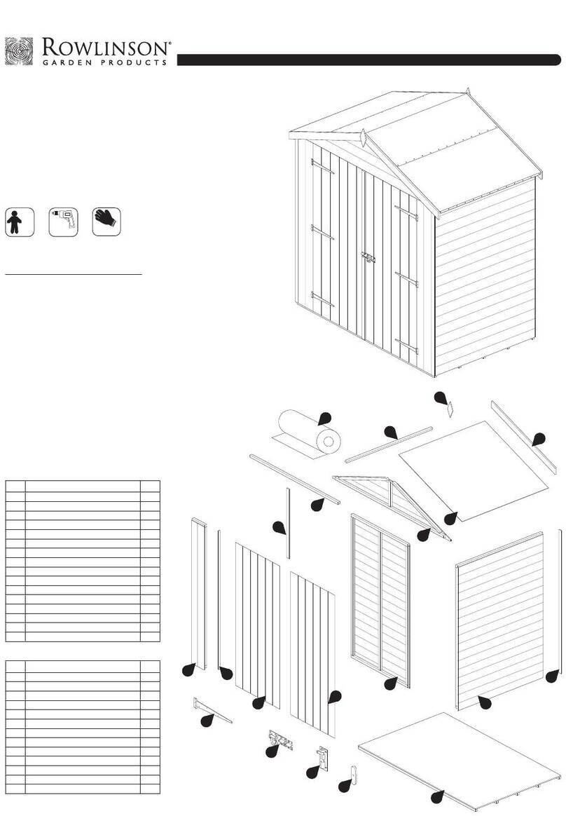 Rowlinson Garden Products 4x6 Overlap Double Door Shed Assembly instructions