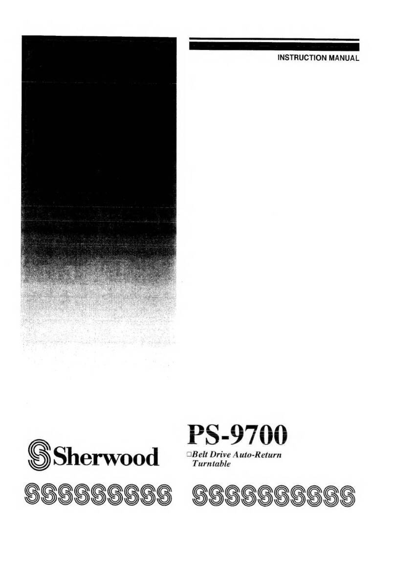 Sherwood PS-9700 instruction manual