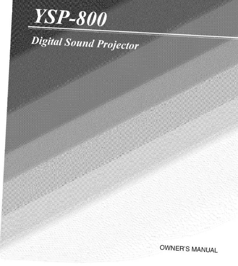 Yamaha YSP 800 - Digital Sound Projector Five CH... User manual