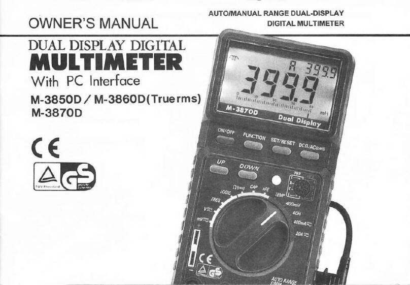 Tequipment M-3850D owner's manual
