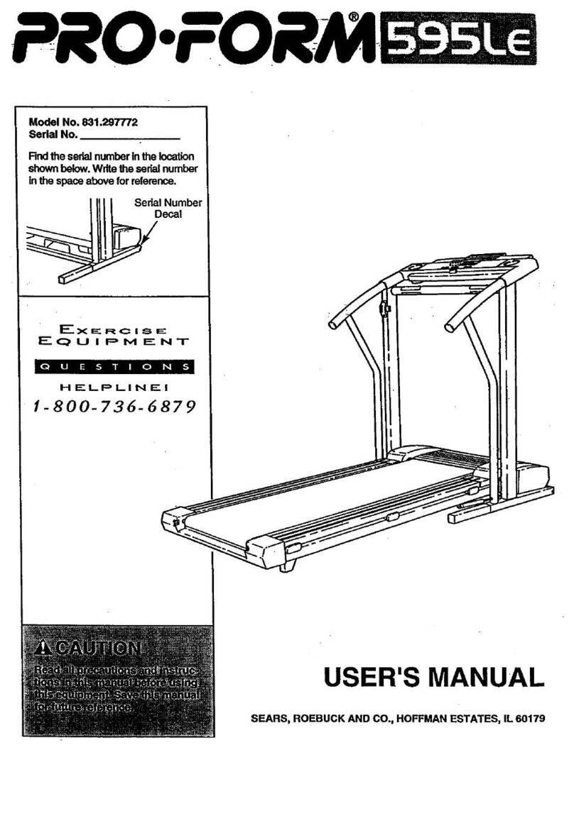 Pro-Form 595LE User manual