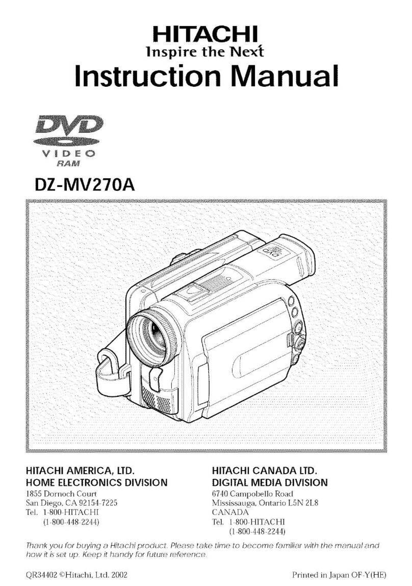 Hitachi DZ-MV270A - Camcorder instruction manual