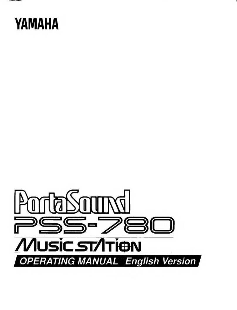 Yamaha PortaSound PSS-780 User manual Yamaha PortaSound PSS-780 User manual