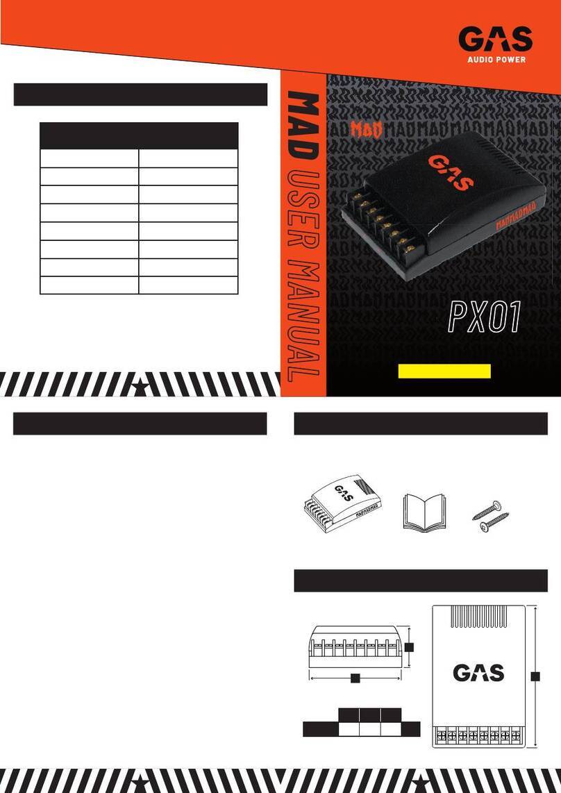 GAS MAD PX01 user manual